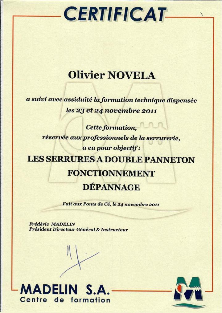 Certification serrurerie Nîmes